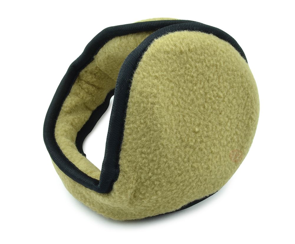 Unisex Ear Warmers - Foldable Fleece Behind the Head Polar Fleece EarMuffs - Tan
