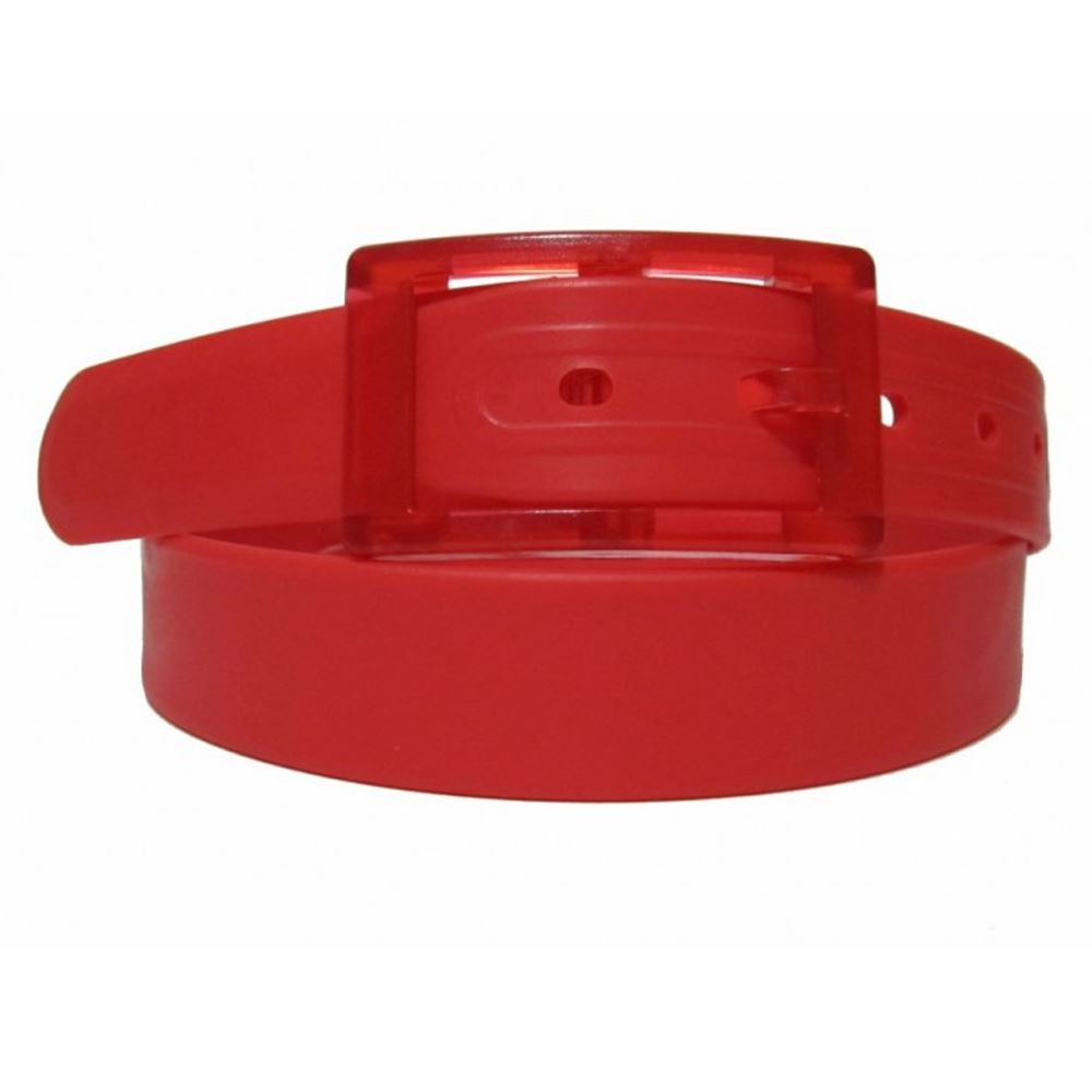 Red Unisex Jelly Belt One Size Adjustable