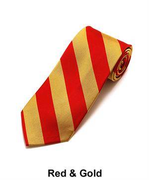 Red & Gold School College Stripe Tie
