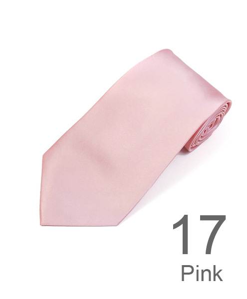 BG Solid Color 100% Silk Tie, Pink