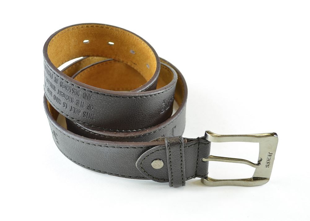 Moda Di Raza-Men Leather Belt - Jean Dress Belt With Buckle Desginer Inspired - Brown-V/Large