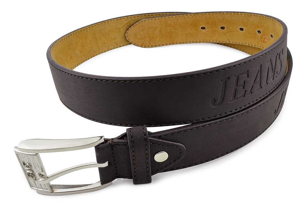 Moda Di Raza-Men Leather Belt - Jean Dress Belt With Buckle Desginer Inspired - Brown-IV/Large