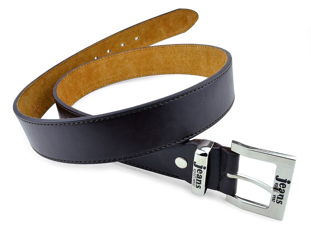 Moda Di Raza-Men Leather Belt - Jean Dress Belt With Buckle Desginer Inspired - Brown-III/Large