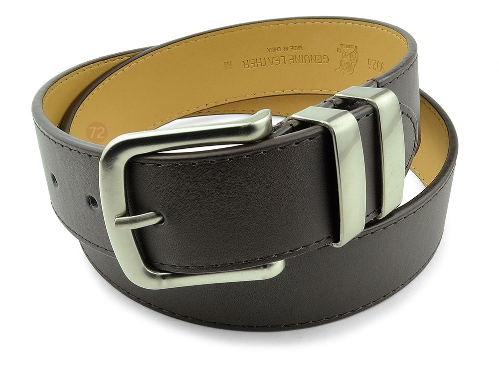 Moda Di Raza - Men Leather Belt - Jean Dress Belt With Buckle Desginer Inspired - Brown-I/Large