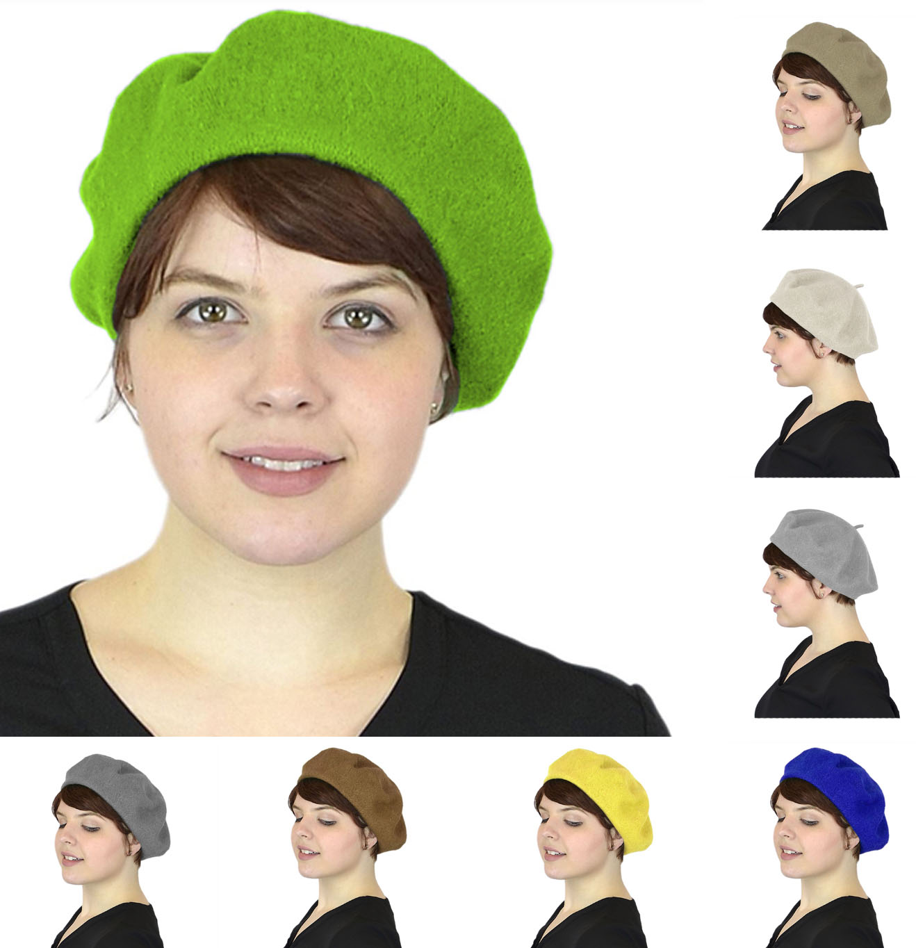 Belle Donne - Women's Artist Beret Soft Wool Classic Style Beanie Hat Cap