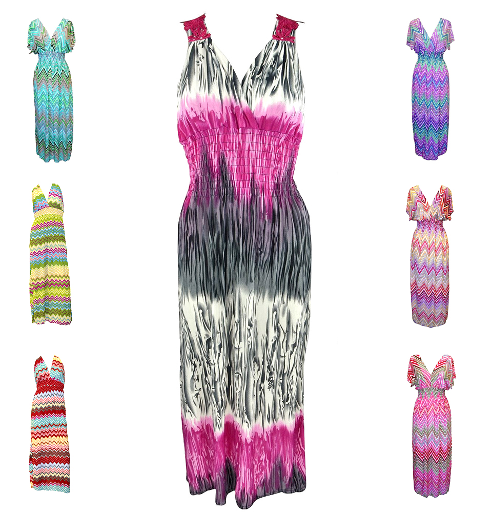 Belle Donne - Women Summer Dress Maxi Dress Surplice Long Dresses Plus Size