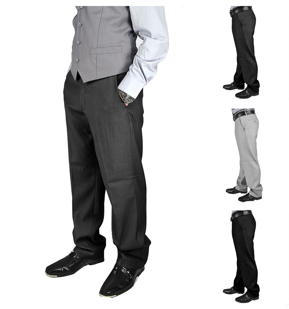 Moda Di Raza Men's Dress Pant - Flat Front Cuffed - Office Dress Pant
