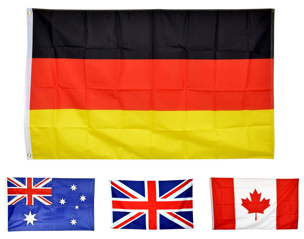 Polyester Print Flags - National Countries - 100D-3X5 Flags