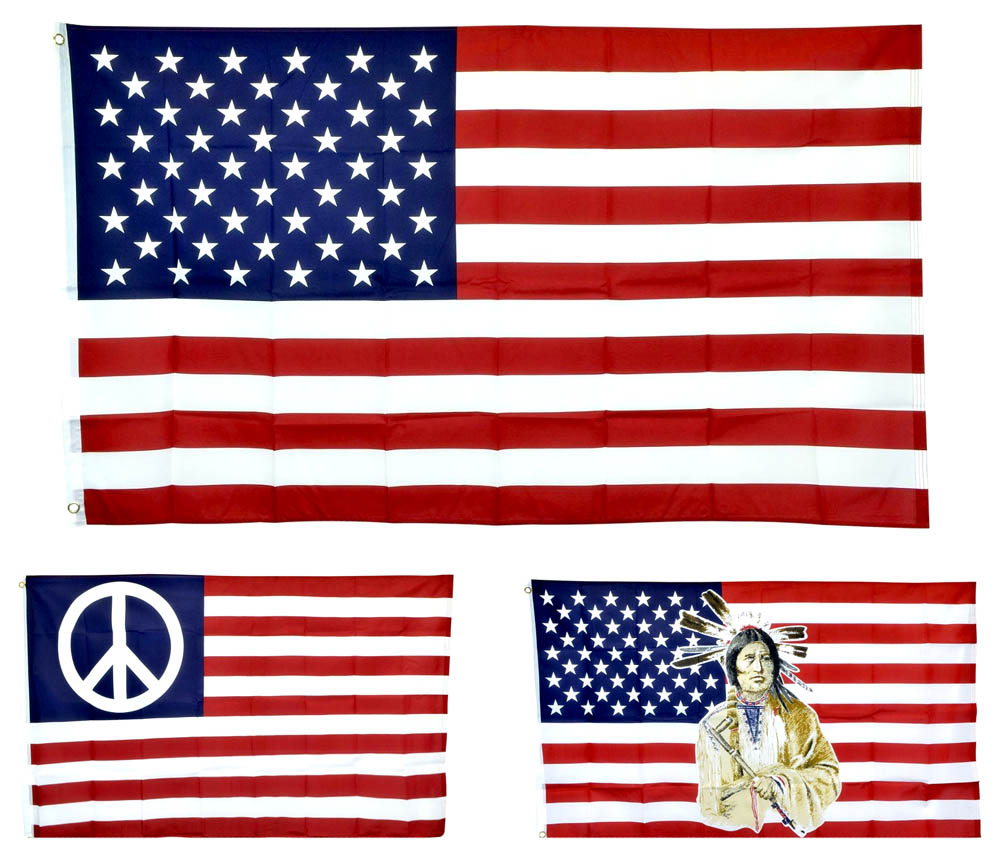 Shop72 - US Flag 3x5 Printed Starts Stripes American Flag Polyester Flag