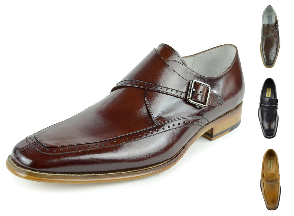 Moda Di Raza-Men's Classic Slip On Loafer Business Leather Dress Shoes