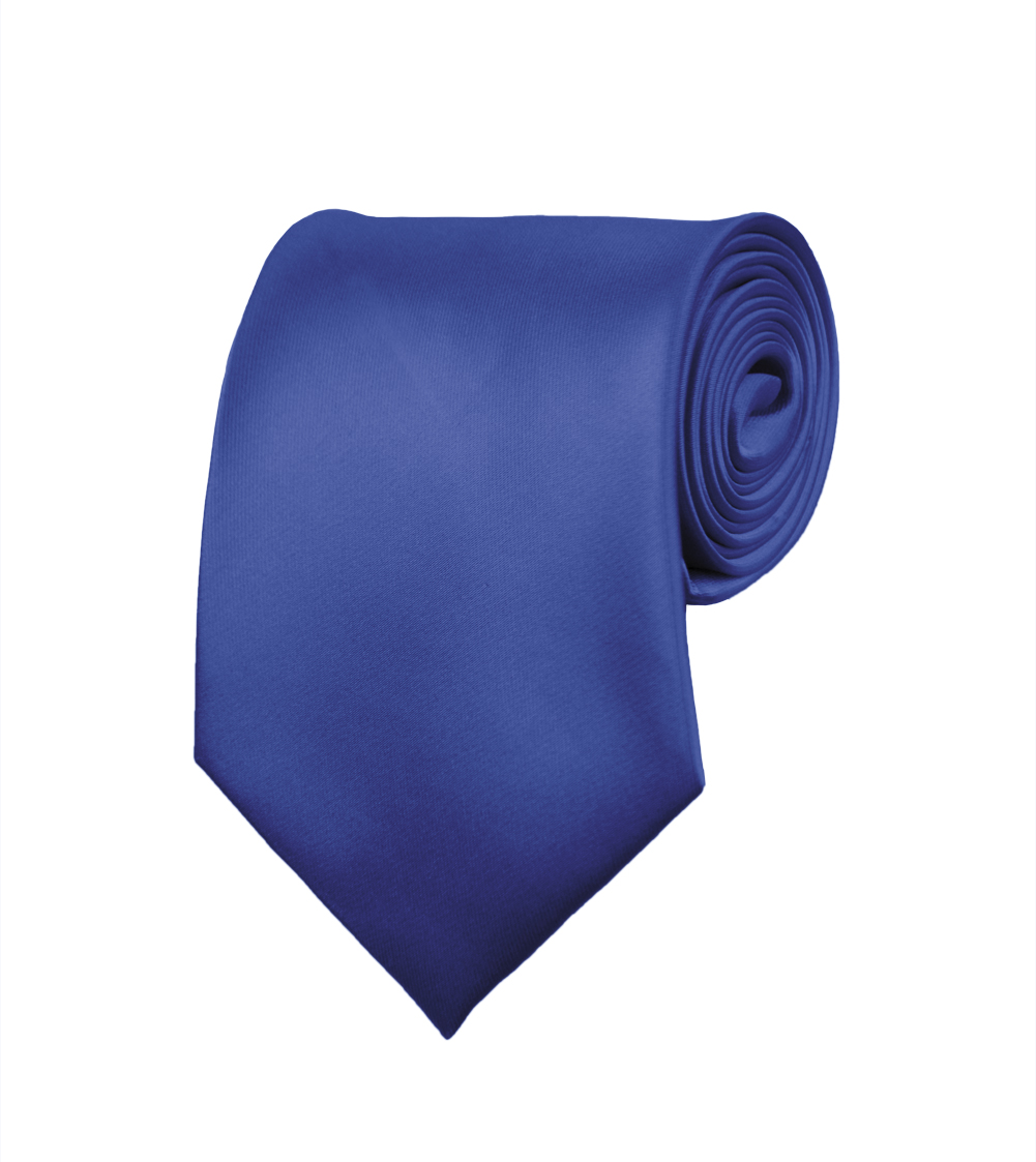 Mens Neckties - Solid Color Ties - Multiple Colors - Classic 3.5" width Long Ties by Moda Di Raza - Royal