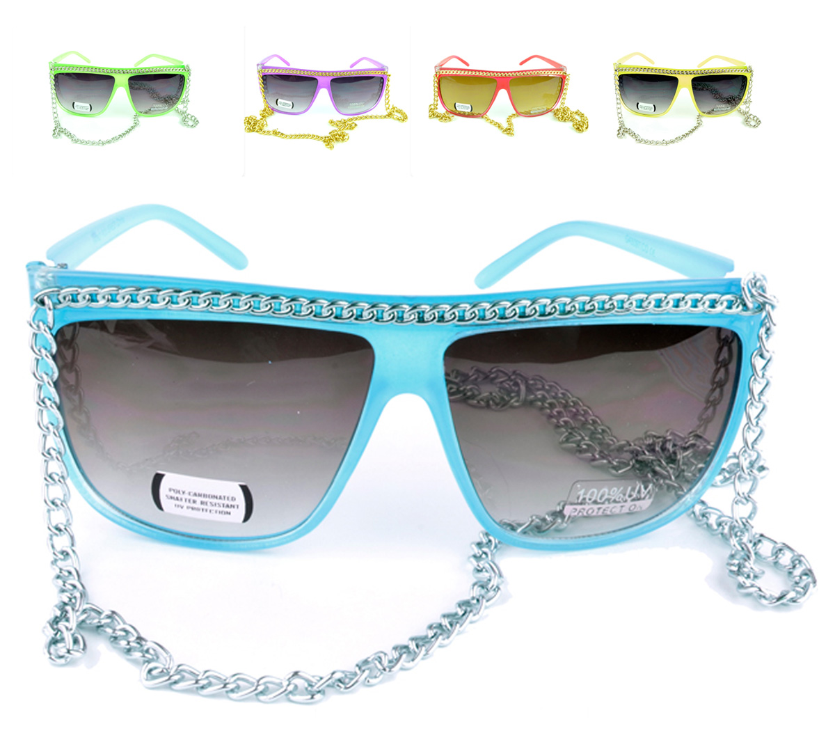 Belle Donne - Women's Hot Celebrity Style Chain Fashion Sunglasses