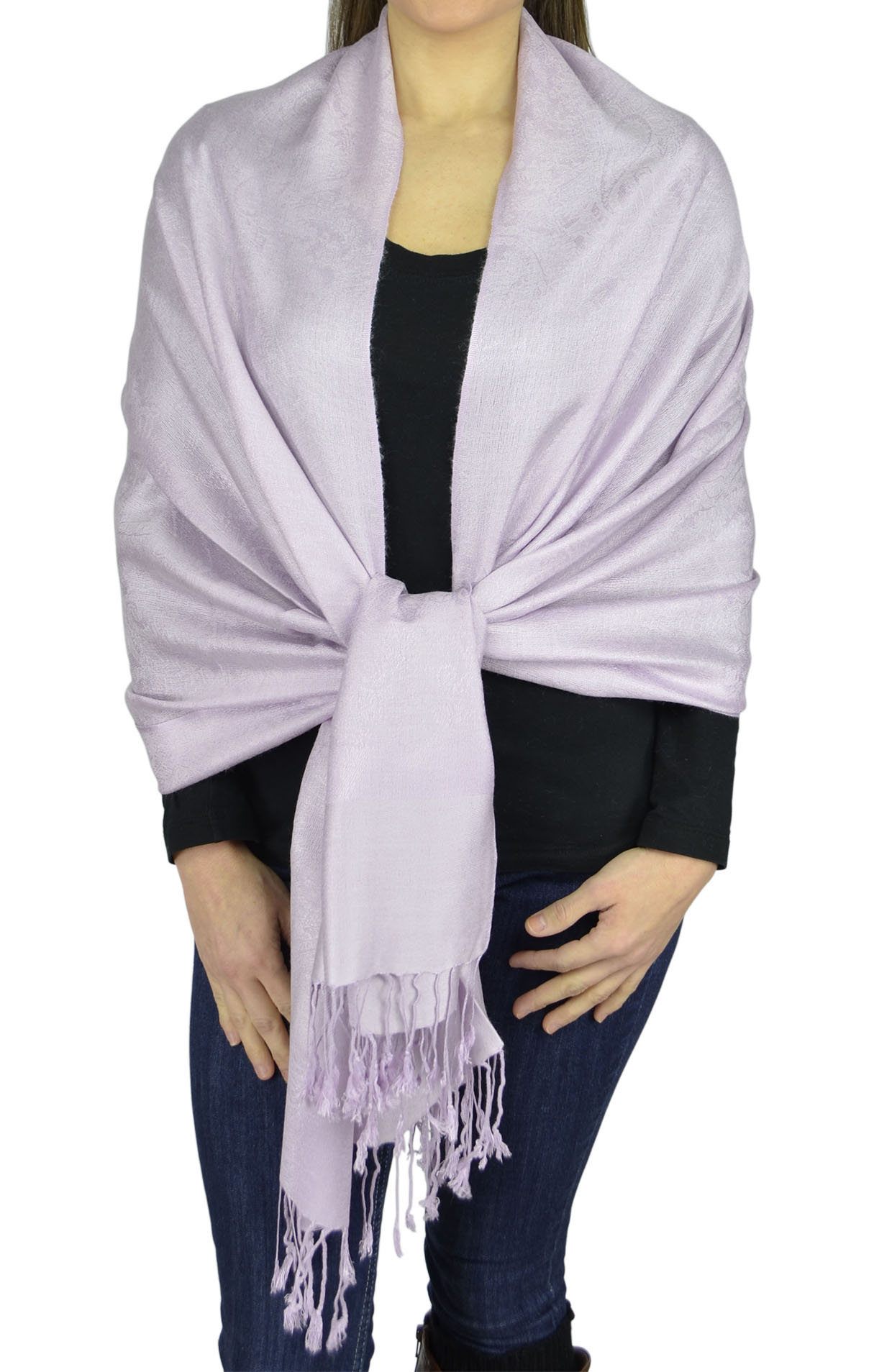 Belle Donne Jacquard Paisley Pashmina Soft Elegant Scarves Wrap Shawl Stole - LtFdPink