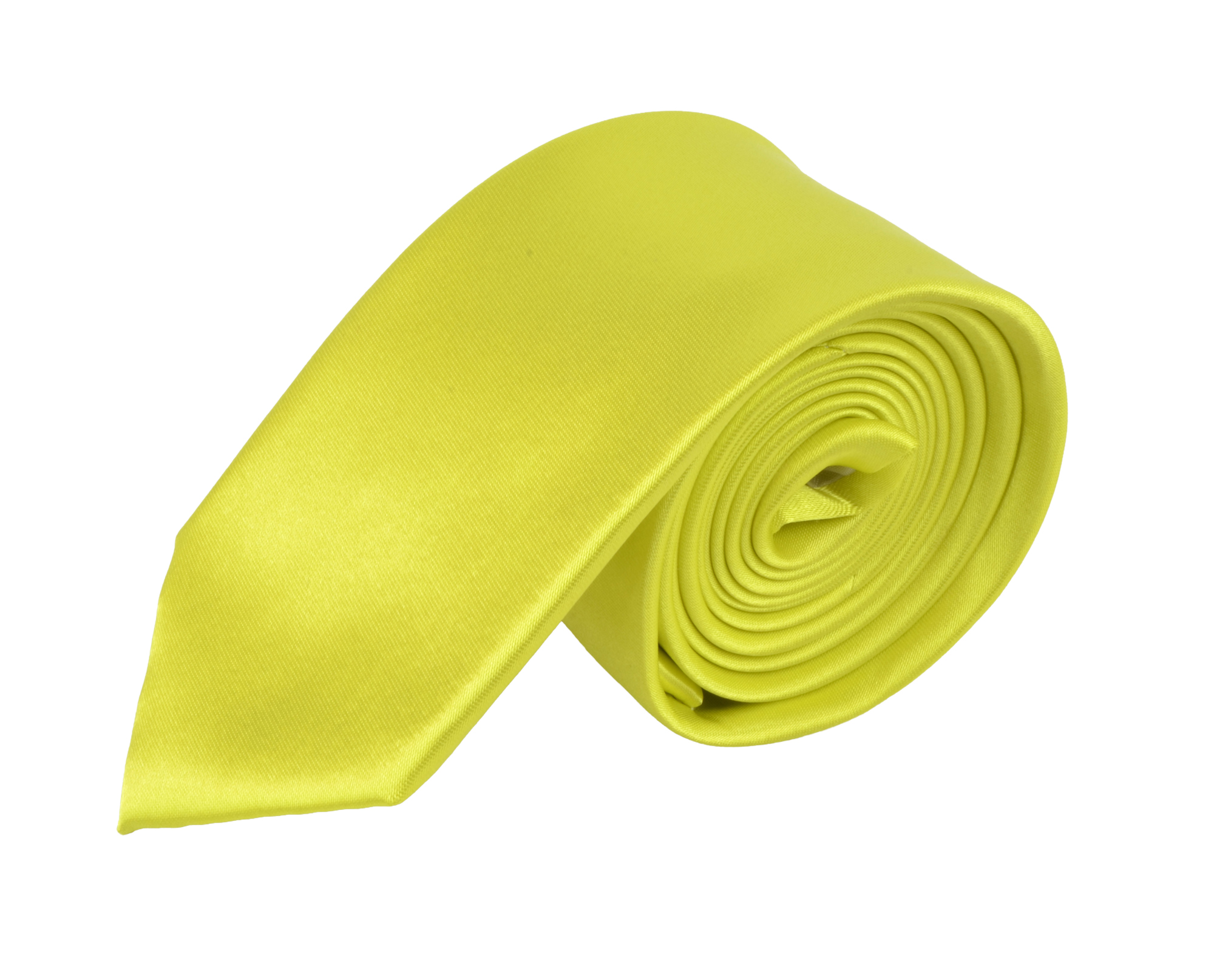 Moda Di Raza - Men's/Boy's Slim Tie Neckwear Tie Polyester - Lemon