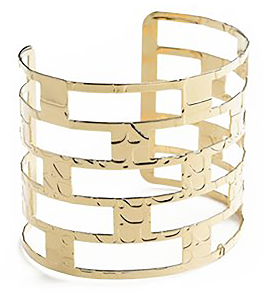 Belle Donne - Womens Multi Layer Silver Wide Cuff Bracelet, Large Wide Bracelet, Rectangular Pattern Style Bracelet for Women - Silver - MLayer