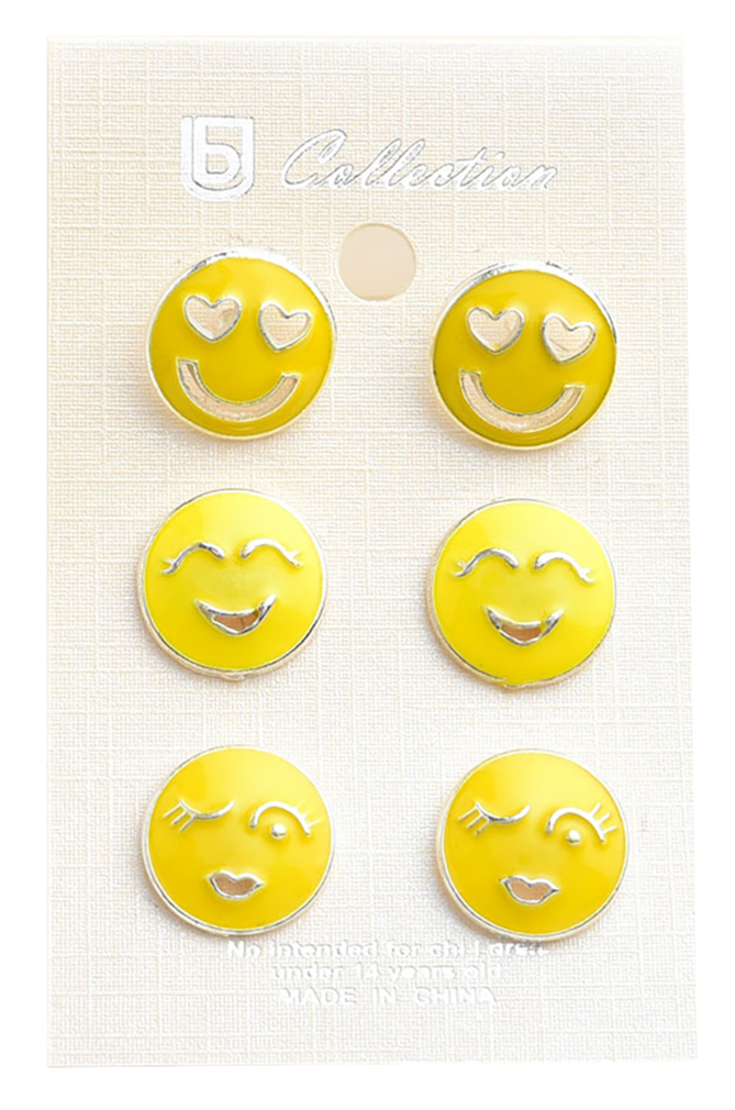 Belle Donne Earring Sets For Girls / Women - Jewelry Set - Emoji Face