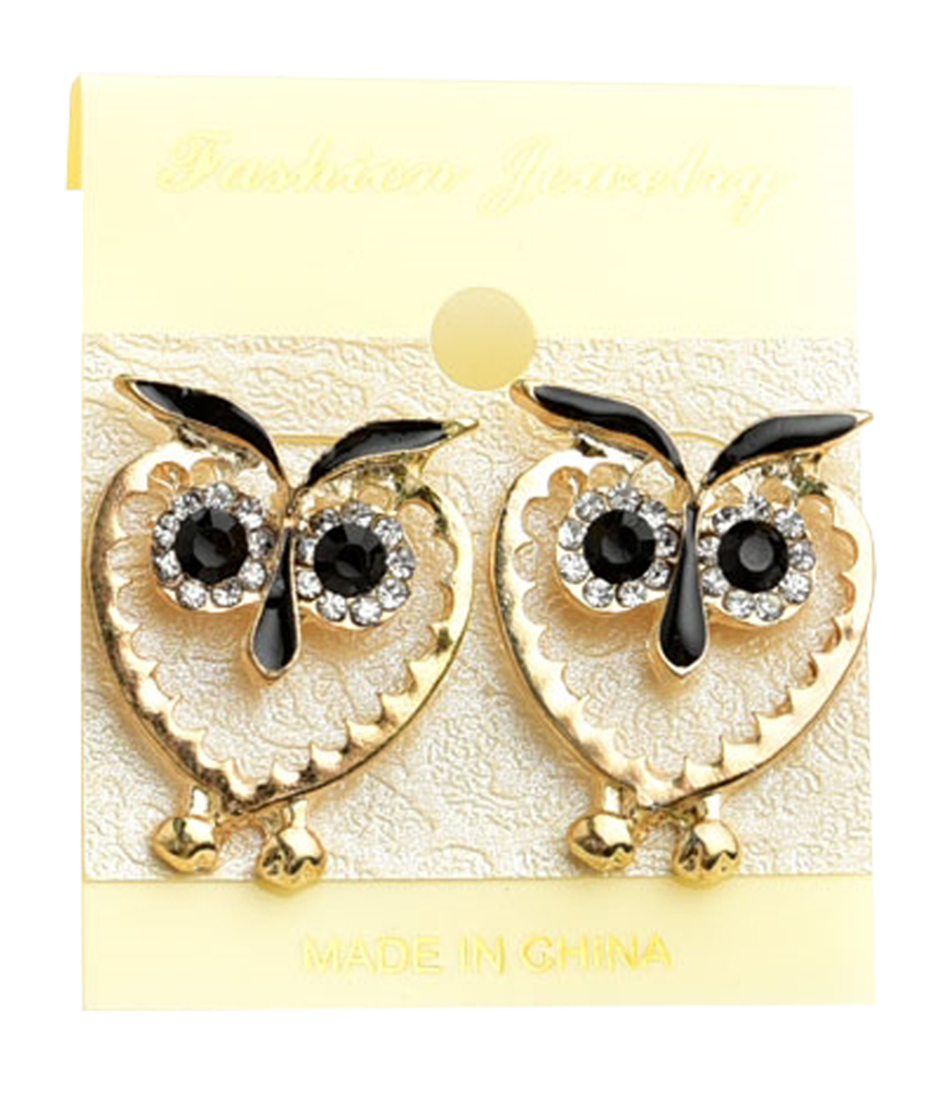 Belle Donne Earring / Necklace Animal Shape  For Girls / Women Jewelry Animal - Gold-Owl7 One Size
