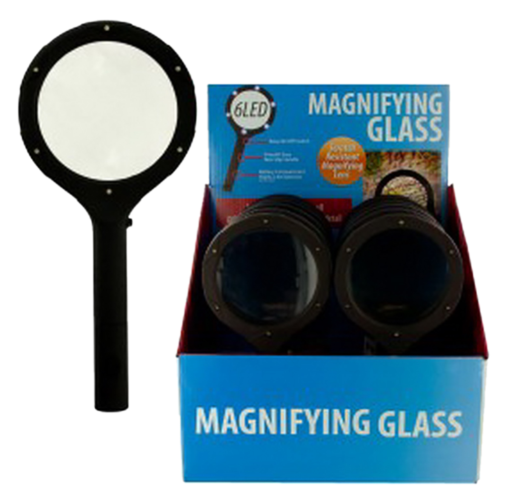 Light-Up Magnifying Glass Countertop Display