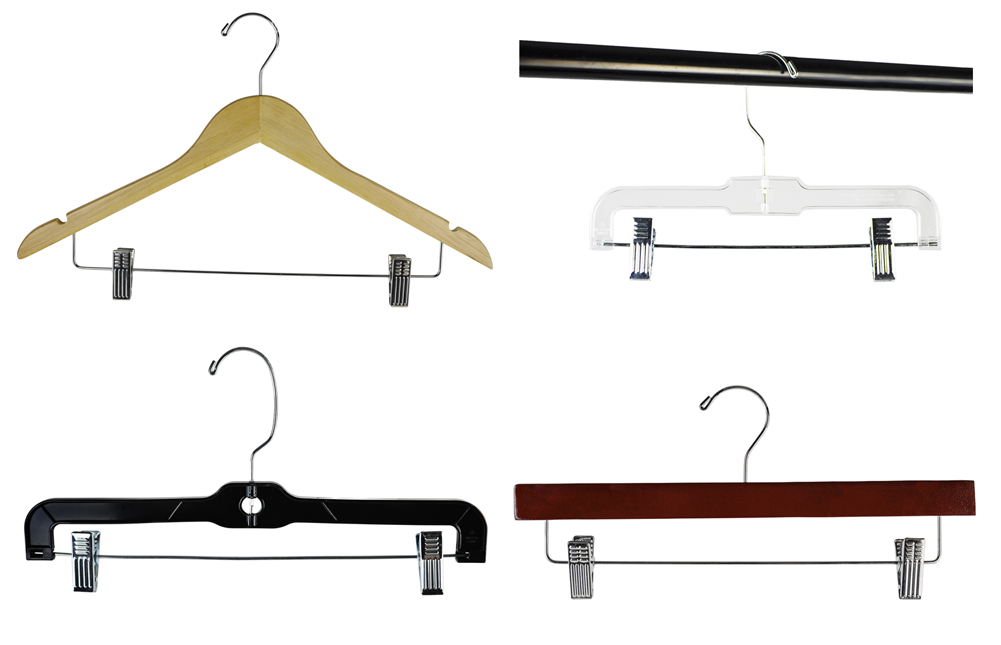 Shop72 - Pants Hanger Suit Hanger Skirt Or Slack Hanger Plasitc or Wood Hanger