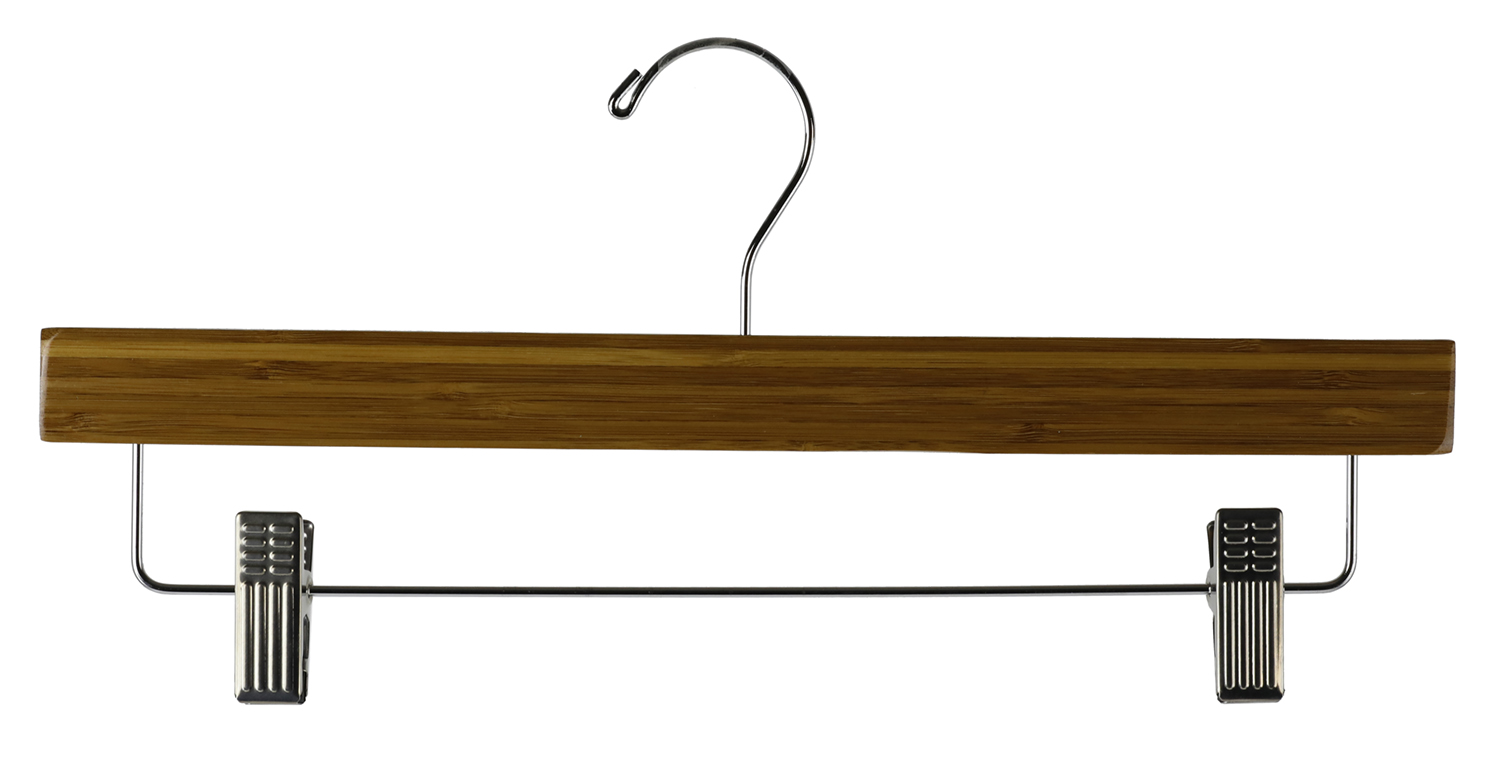 Shop72 - Clothing Hanger Wooden Bamboo 14 inch For Pants, Skirt or Slack Hanger