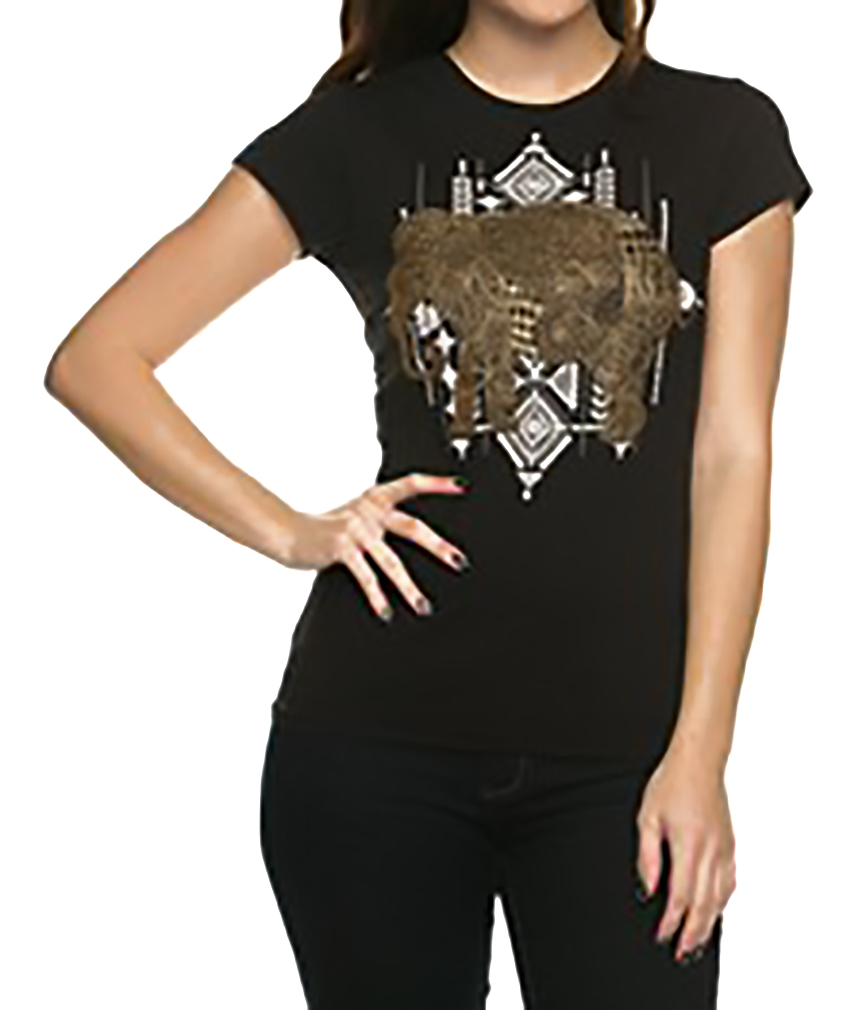 Belle Donne - Women's Graphic Tees Stylish Printed Short Sleeve Girl T Shirts - Black/X-Large