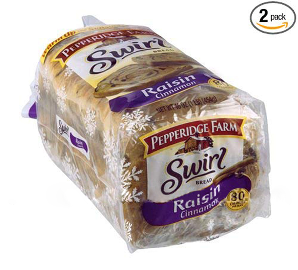 Pepperidge Farm Raisin Cinnamon Swirl Bread Pack of 2