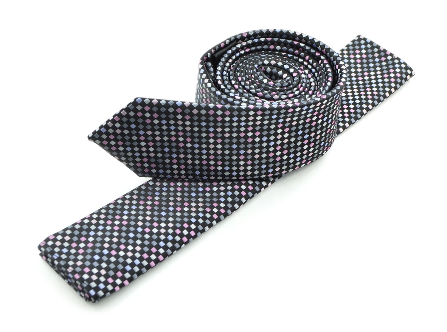 Moda Di Raza Mens Led Pattern Dotted Skinny Ties Modern Imported Fashion Neckties-Pink