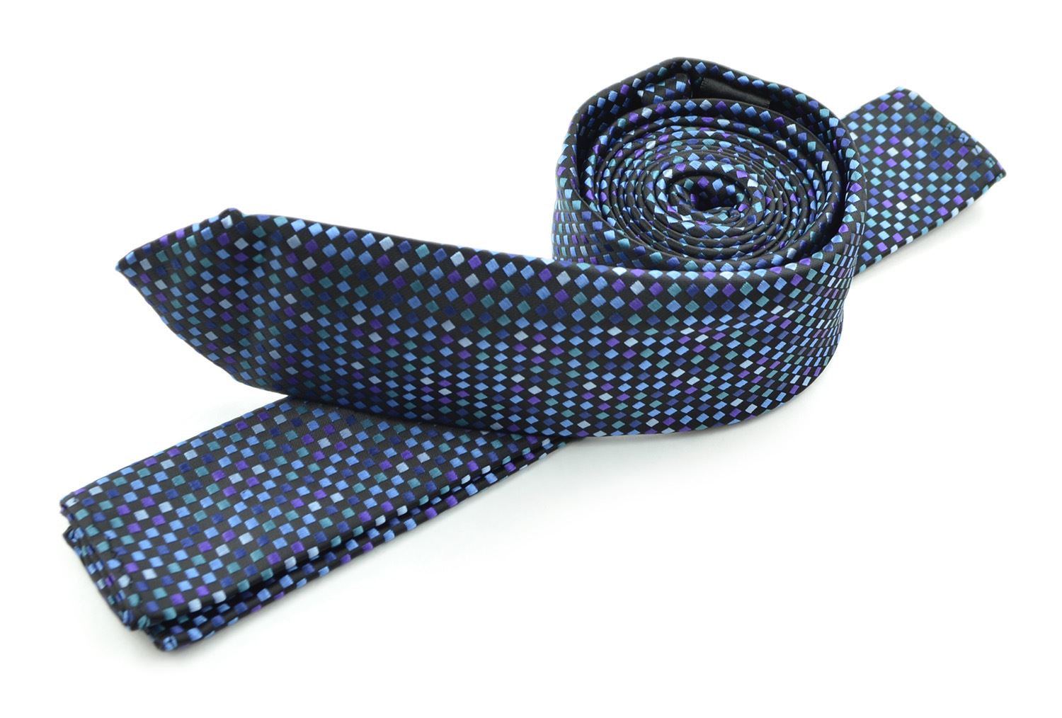 Moda Di Raza Mens Led Pattern Dotted Skinny Ties Modern Imported Fashion Neckties-Lavander