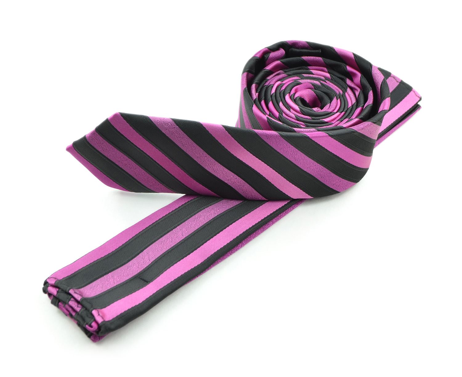Moda Di Raza Men's Slanted Subtle Striped Ties Trendy Imported Fashion Necktie-Berry