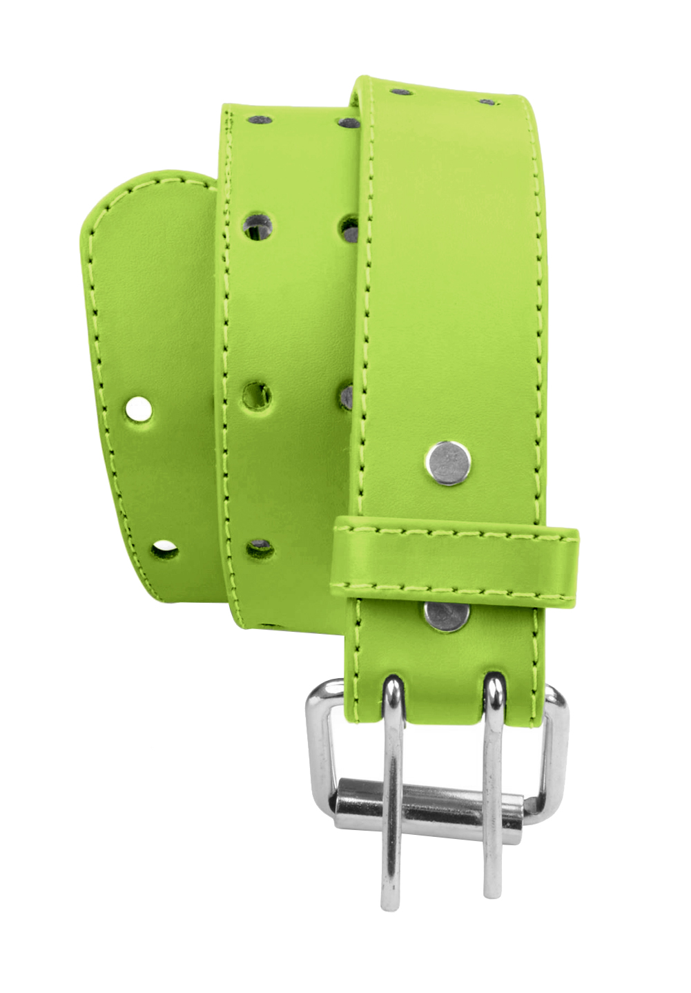 Belle Donne - Girl's Leather Two Hole Perforated Jean Belt - Light Green/Medium