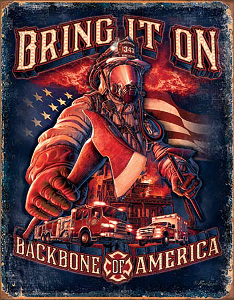 Shop72 - American Theme Tin Sign Decorative Sign and Vintage Retro TinSigns - Bring It On - with Sticky Stripes No Damage to Walls