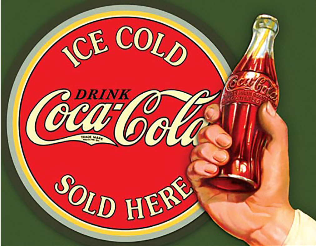 Shop72- Tin Signs Coke Cola Ice Cold Bullseye Retro Tin Sign Vintage Tin Signs