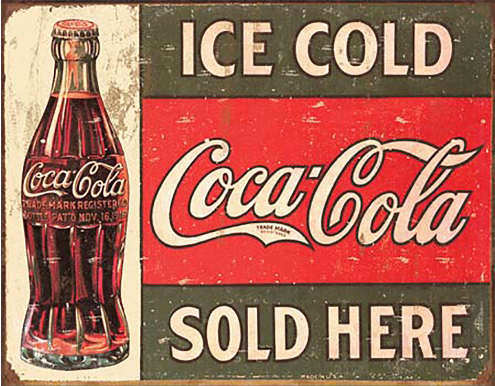 Shop72- Tin Signs Ice Cold Coke Coca Cola Retro Tin Sign Vintage Tin Signs