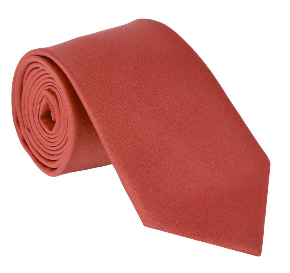 Dabung- Men's Necktie Solid Colors, Men Fashion Tie Polyester Ties 57 x 3.5 in - Red