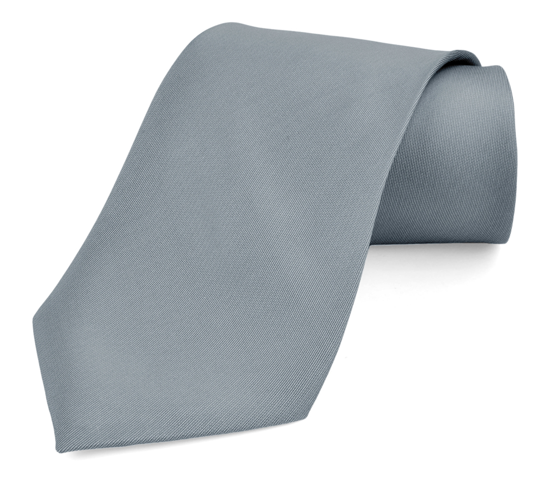 Ties For Men Necktie Polyester Ties Satin Silk Finish - Dabung - GunMetalGray