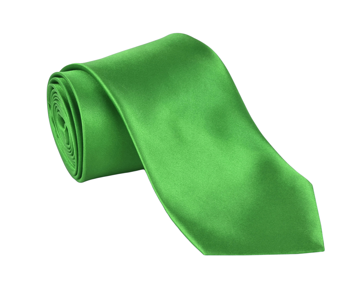 Ties For Men Necktie Polyester Satin Silk Finish Neck tie - Dabung - Green