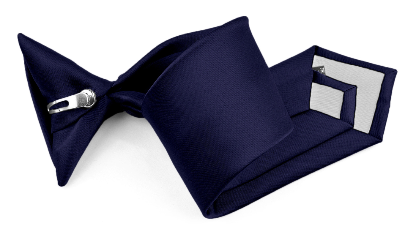 Moda Di Raza Clipon Neckties |Clip-On Regular Kids Neck Ties | Boys Clip On Skinny| Formal Wedding Uniform - Navy Blue