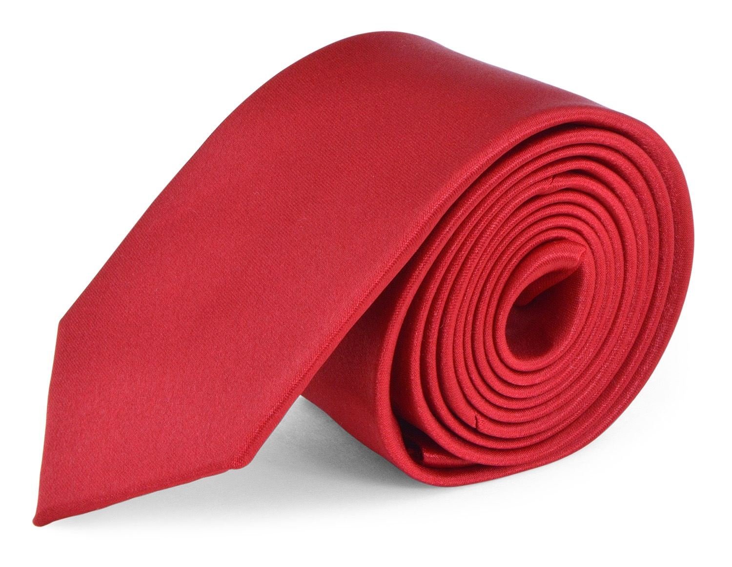 MDR Solid Satin Tie | Necktie for Men’s | Ties Pure Color Regular 57 inches long Neck Tie | Wedding Office Graduation Uniform - Ruby Red 2.5 inch