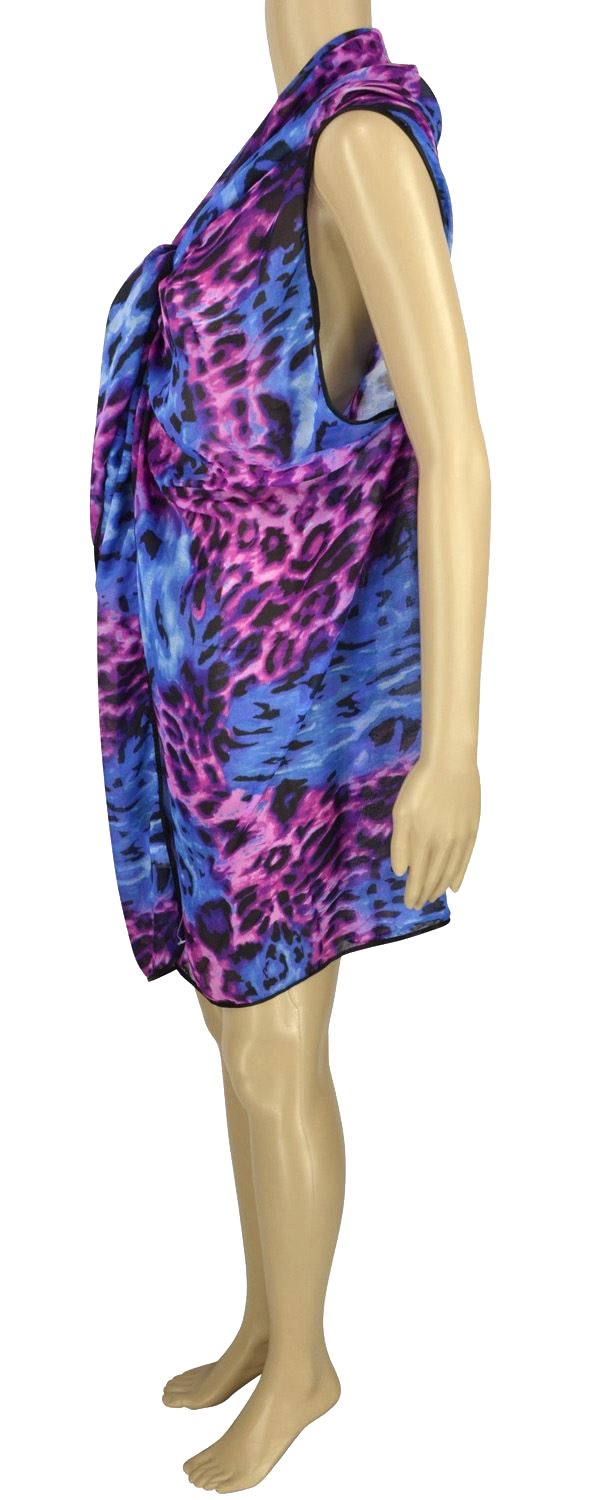 Belle Donne - Women's Beach Cover Up Assorted Colors - Purple/Free Size