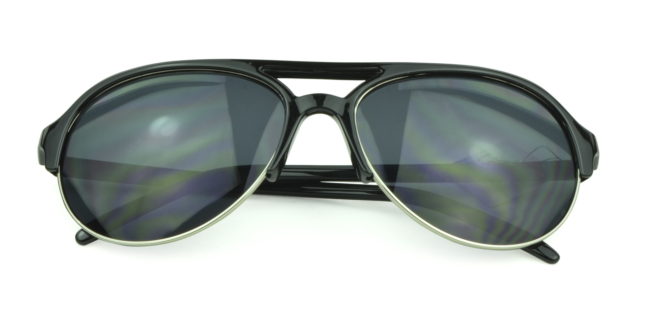 Belle Donne - Oversized Aviator Style Unisex Sunglasses- Classic Black Retro