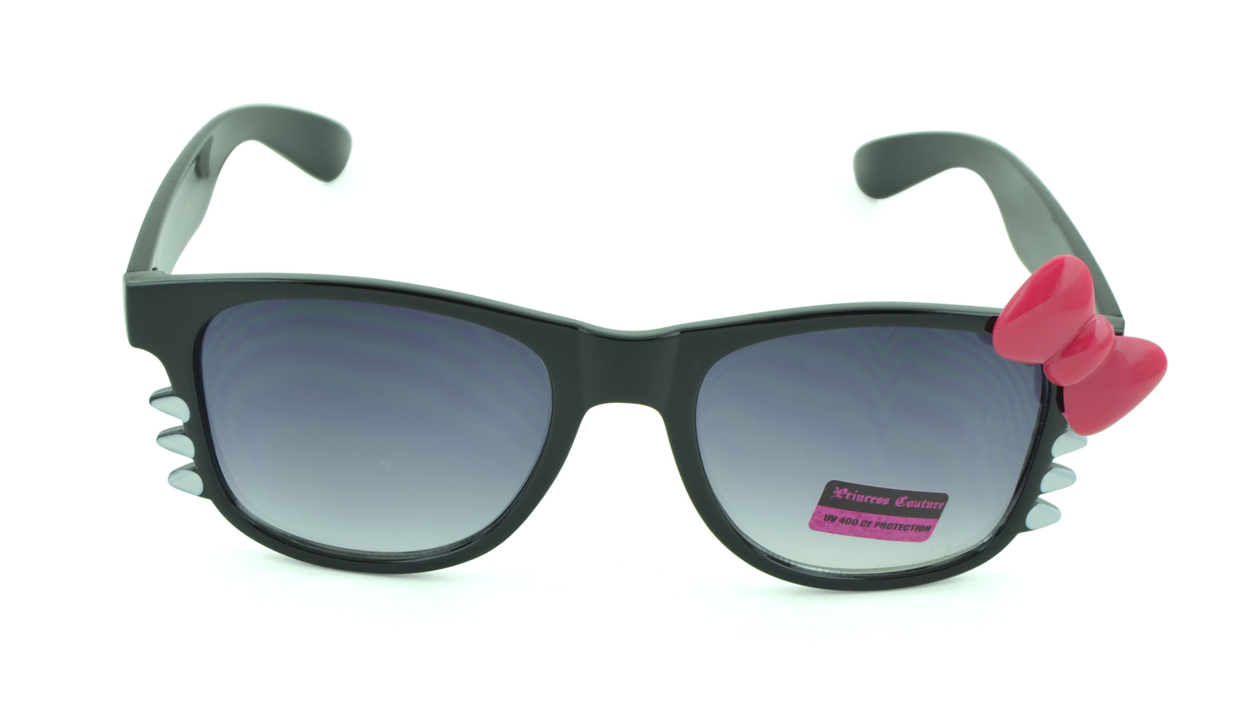 Belle Donne-Women's Kitty Cat Style Sunglasses | Whiskers and Bow Accent-Pink