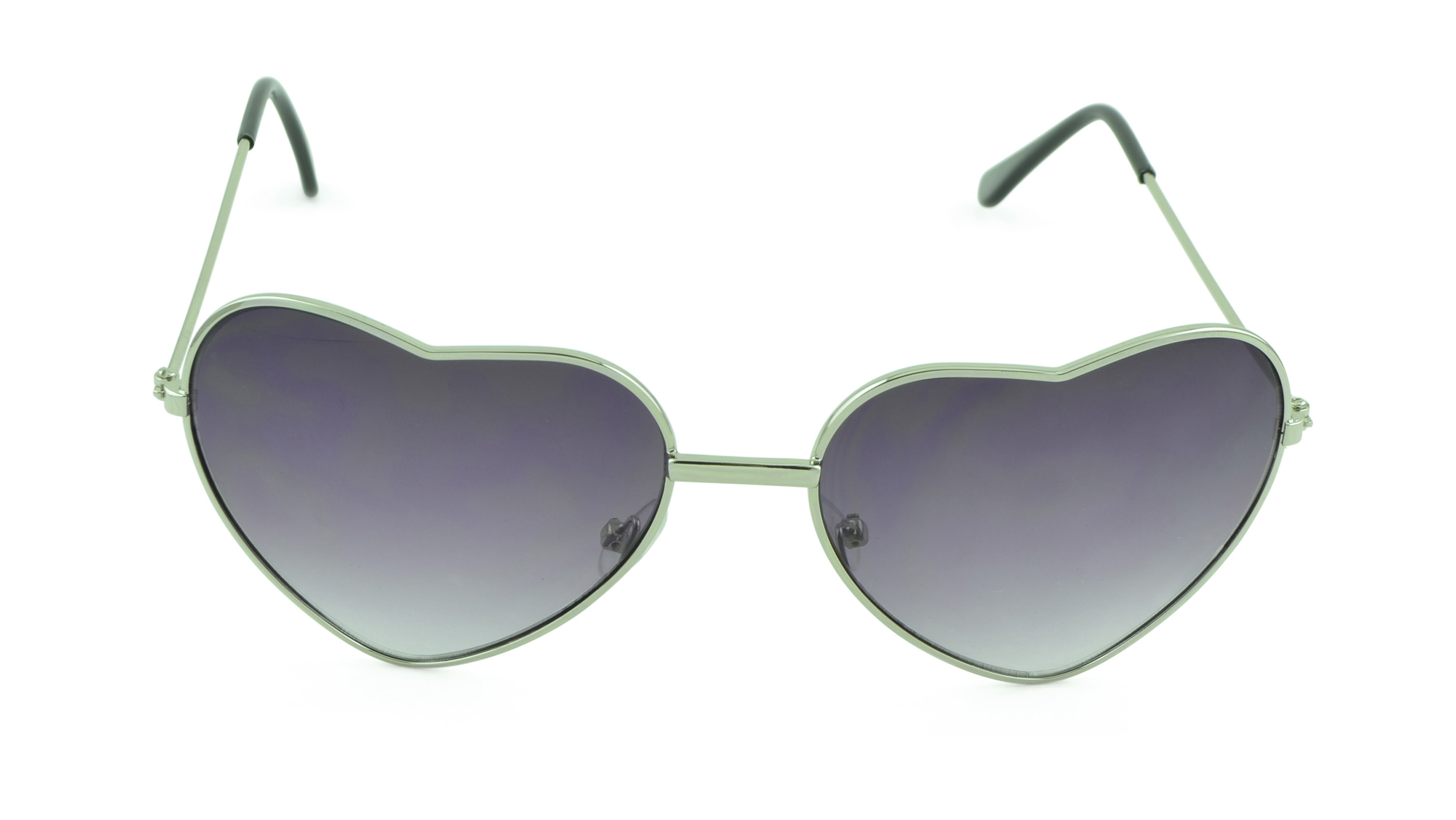 Belle Donne- Womens Cute Shades Fashion Trendy Heart Shaped Sunglasses-Silver