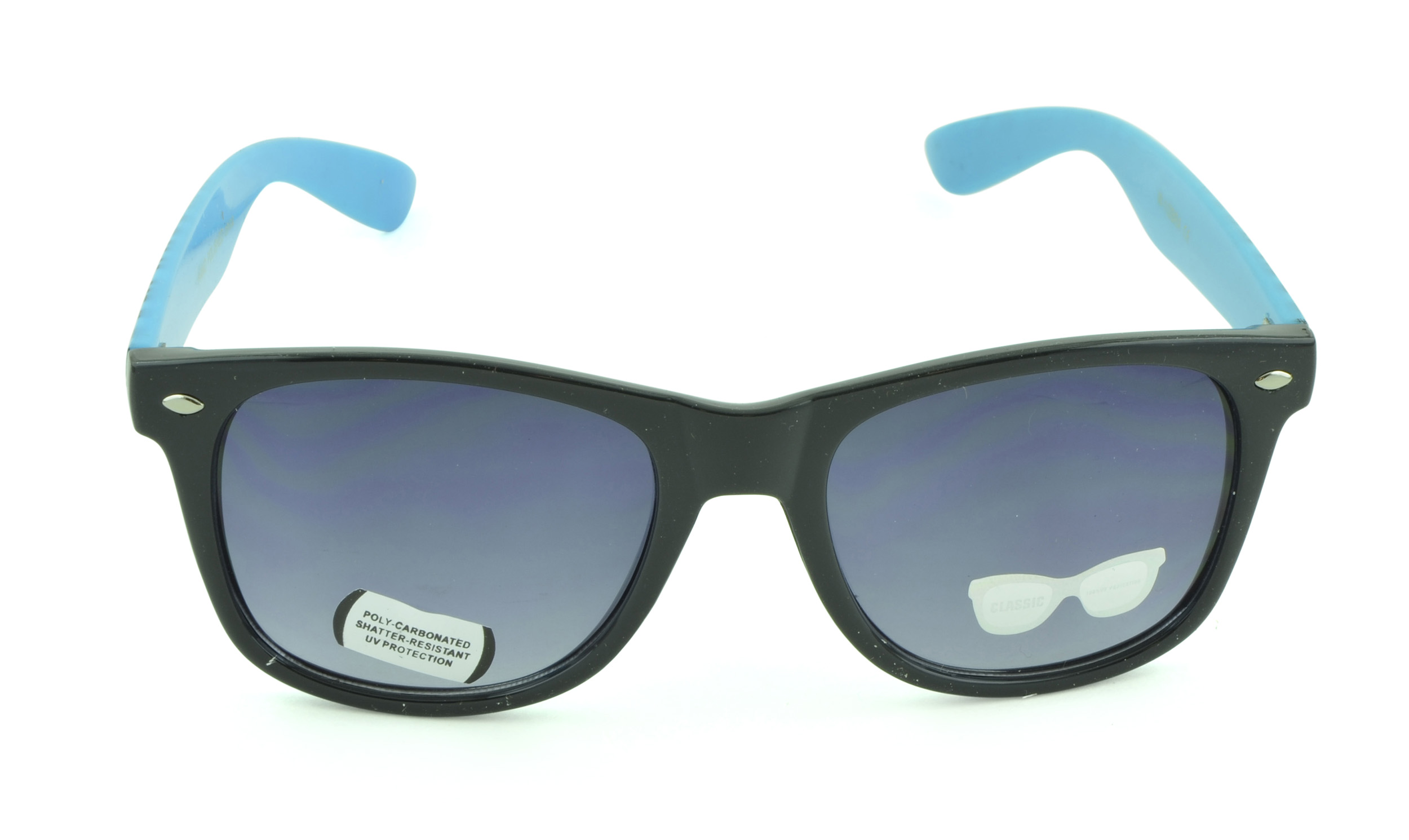 Belle Donne - Wayfarer Style Sunglasses Trendy Cheap Sunglasses High Quality Animal Print - Blue 