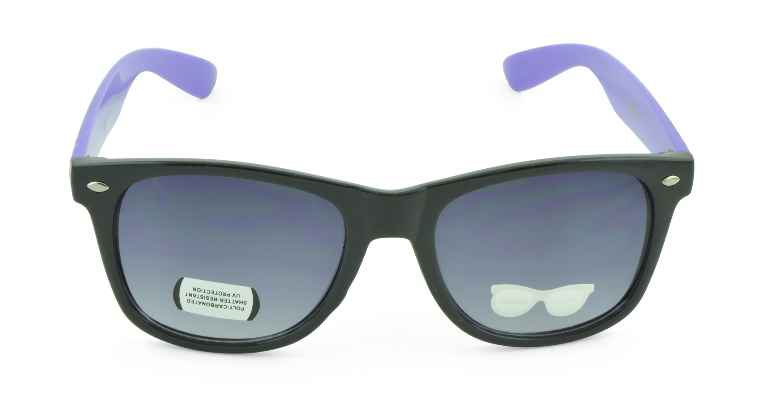 Belle Donne - Wayfarer Style Sunglasses Trendy Cheap Sunglasses High Quality Animal Print - Purple 
