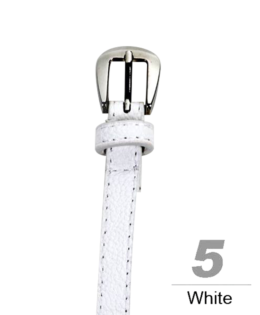 Lively Colored Women's Skinny Belt White-Large
