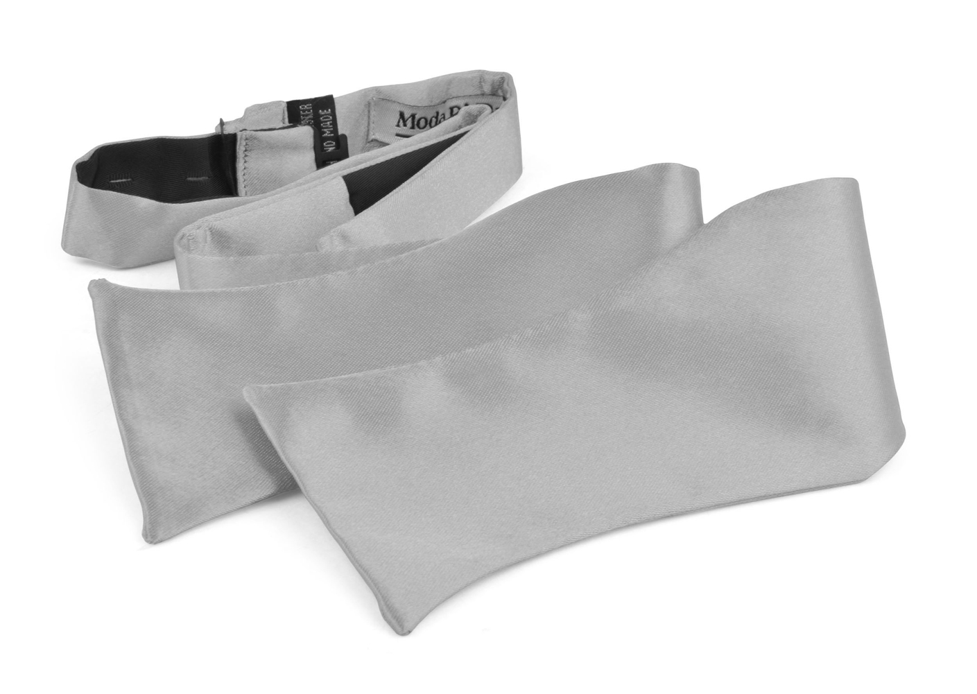 Bow Ties For Men's Adjustable Self Tied Gift Box Moda Di Raza - Silver 