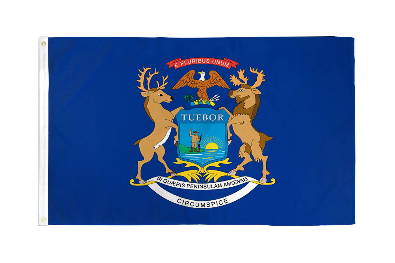 Shop72 - High Quality US State Flags - 100D 3x5 Polyester Flags - Michigan One Size