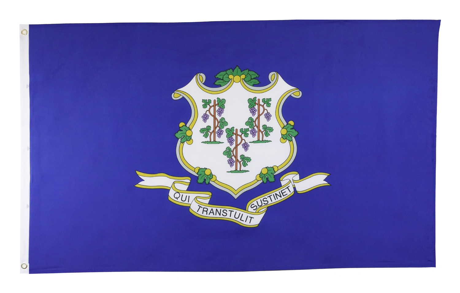 Shop72 US Connecticut State Flags - Connecticut Flag - 3x5' Flag from Sturdy 100D Polyester - Canvas Header Brass Grommets Double Stitched from Wind S