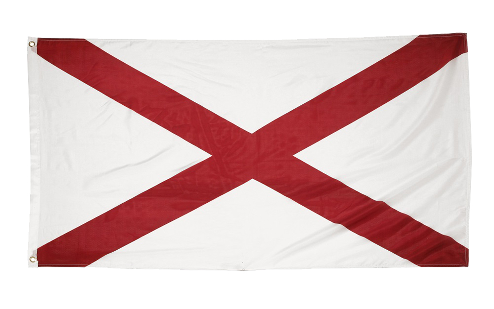 Shop72 US Alabama State Flags - Alabama Flag - 3x5' Flag from Sturdy 100D Polyester - Canvas Header Brass Grommets Double Stitched from Wind Side