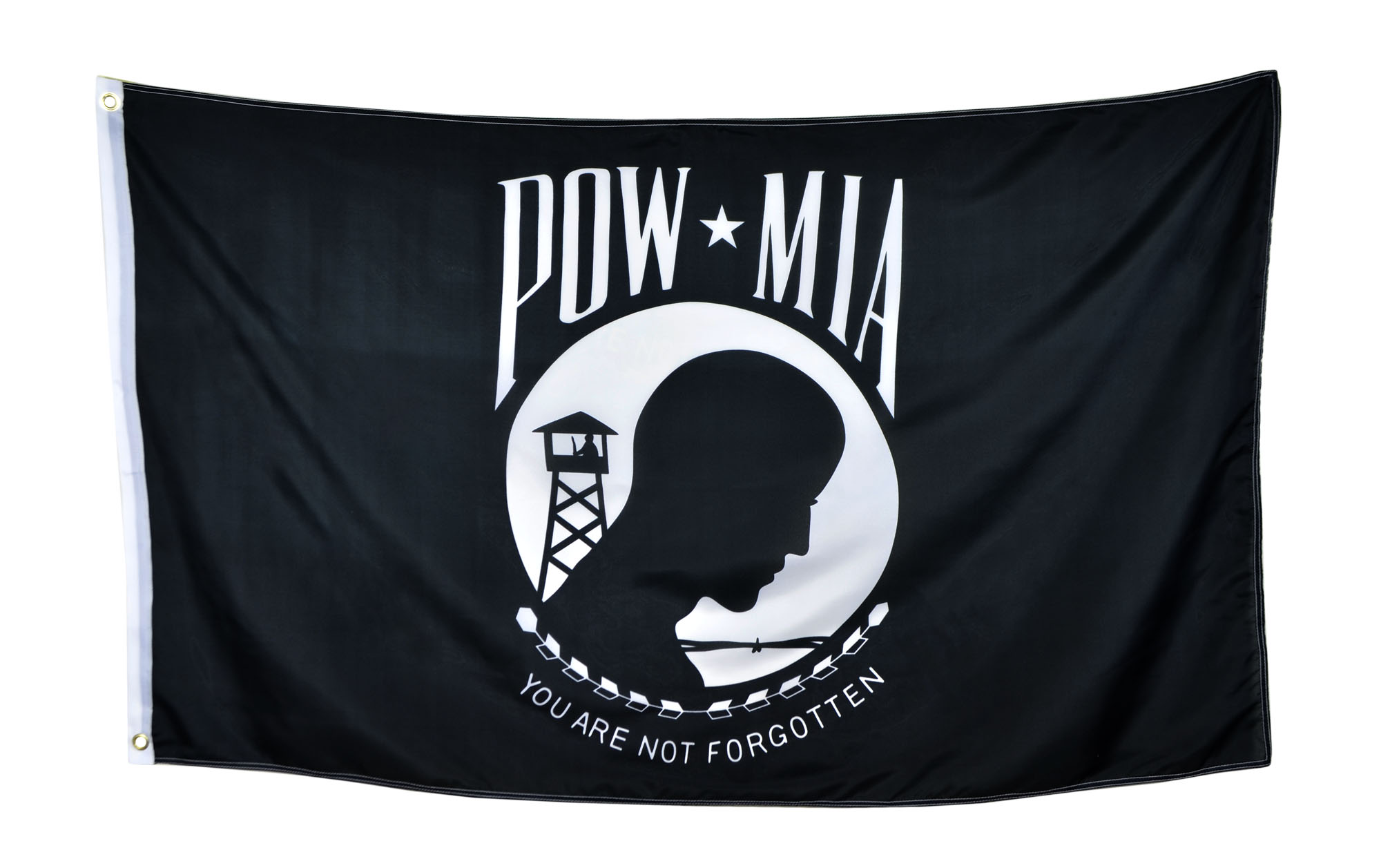 Shop72 - POW-MIA Black Flag You are Not Forgotten Prisoner of War 3x5ft Polyester